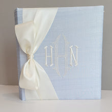 Load image into Gallery viewer, DIY Monogrammed Binder (w/ SATIN Bow) — Choose from over 20 Custom Fabrics!