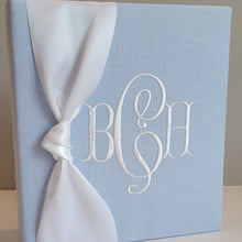 Load image into Gallery viewer, DIY Monogrammed Binder (w/ SATIN Bow) — Choose from over 20 Custom Fabrics!