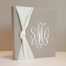 Load image into Gallery viewer, DIY Monogrammed Binder (w/ SATIN Bow) — Choose from over 20 Custom Fabrics!