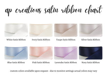 Load image into Gallery viewer, Wedding Memory Book - Ecru Silk (w/ SATIN Bow)