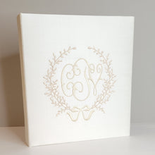 Load image into Gallery viewer, Wedding Memory Book - Ivory Silk (w/ Accent)