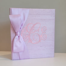 Load image into Gallery viewer, DIY Monogrammed Binder (w/ SATIN Bow) — Choose from over 20 Custom Fabrics!