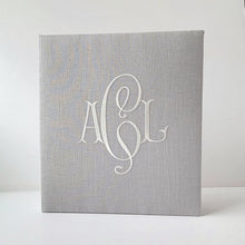 Load image into Gallery viewer, DIY Monogrammed Binder (w/o Bow) — Choose from over 20 Custom Fabrics!
