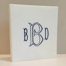 Load image into Gallery viewer, DIY Monogrammed Binder (w/o Bow) — Choose from over 20 Custom Fabrics!