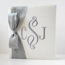 Load image into Gallery viewer, DIY Monogrammed Binder (w/ SILK Bow) — Choose from over 20 Custom Fabrics!