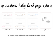 Load image into Gallery viewer, Baby Memory Book - Blue Silk (w/ SILK Bow)
