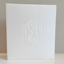 Load image into Gallery viewer, Wedding Memory Book - White Silk (w/o Bow)