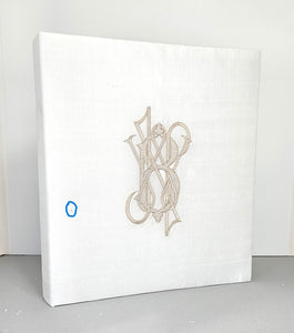 Imperfect Book - Ivory Silk with letters BWH