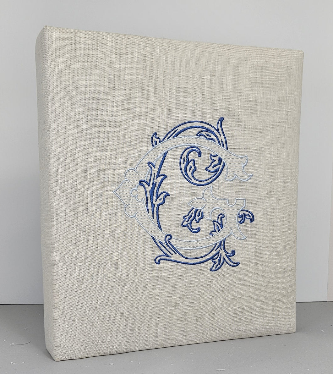 Imperfect Book - Ivory Linen with 2 color single G