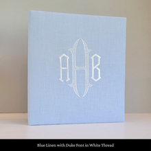 Load image into Gallery viewer, Blue Linen - Baby Memory Book