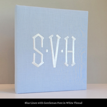 Load image into Gallery viewer, Blue Linen - Baby Memory Book