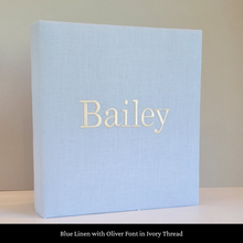 Load image into Gallery viewer, Blue Linen - Baby Memory Book