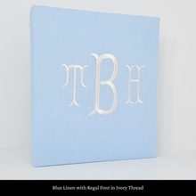 Load image into Gallery viewer, Blue Linen - Baby Memory Book