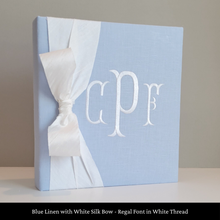 Load image into Gallery viewer, Blue Linen - Baby Memory Book