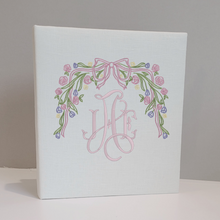 Load image into Gallery viewer, DIY Monogrammed Binder (w/ Accent) — Choose from over 20 Custom Fabrics!