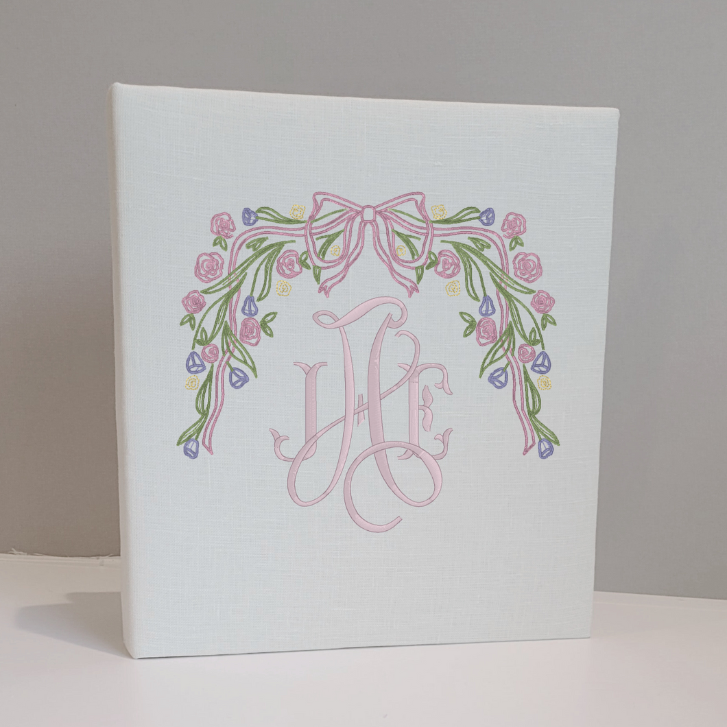 DIY Monogrammed Binder (w/ Accent) — Choose from over 20 Custom Fabrics!