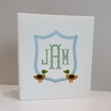 Load image into Gallery viewer, DIY Monogrammed Binder (w/ Accent) — Choose from over 20 Custom Fabrics!