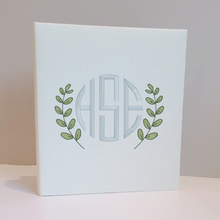 Load image into Gallery viewer, DIY Monogrammed Binder (w/ Accent) — Choose from over 20 Custom Fabrics!