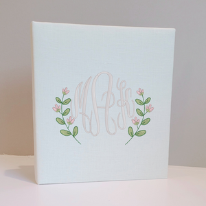 DIY Monogrammed Binder (w/ Accent) — Choose from over 20 Custom Fabrics!