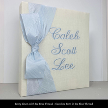 Load image into Gallery viewer, Ivory Linen - Baby Memory Book