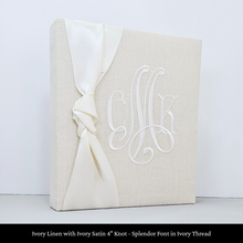Load image into Gallery viewer, Ivory Linen - Baby Memory Book