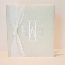 Load image into Gallery viewer, Wedding Memory Book - Ivory Linen (w/ SILK Bow)