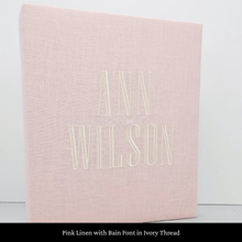 Load image into Gallery viewer, Pink Linen - Baby Memory Book