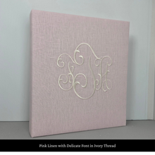 Load image into Gallery viewer, Pink Linen - Baby Memory Book