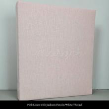Load image into Gallery viewer, Pink Linen - Baby Memory Book