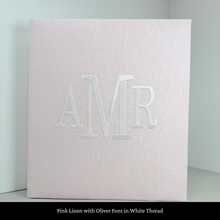 Load image into Gallery viewer, Pink Linen - Baby Memory Book