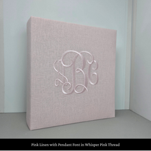 Load image into Gallery viewer, Pink Linen - Baby Memory Book
