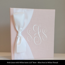 Load image into Gallery viewer, Pink Linen - Baby Memory Book