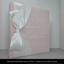 Load image into Gallery viewer, Pink Linen - Baby Memory Book