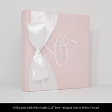 Load image into Gallery viewer, Pink Linen - Baby Memory Book