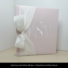 Load image into Gallery viewer, Pink Linen - Baby Memory Book