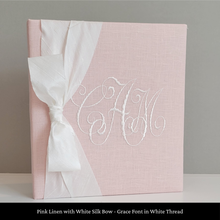 Load image into Gallery viewer, Pink Linen - Baby Memory Book