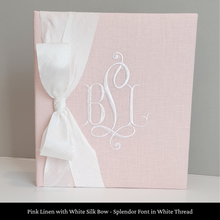Load image into Gallery viewer, Pink Linen - Baby Memory Book