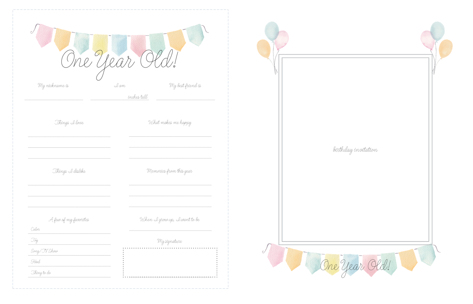 Add on Pages - Birthday Book Pages