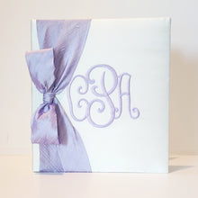 Load image into Gallery viewer, DIY Monogrammed Binder (w/ SILK Bow) — Choose from over 20 Custom Fabrics!