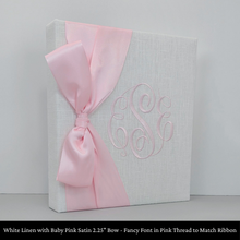 Load image into Gallery viewer, White Linen - Baby Memory Book