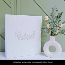 Load image into Gallery viewer, White Linen - Baby Memory Book