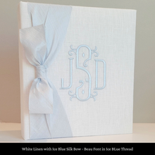 Load image into Gallery viewer, White Linen - Baby Memory Book