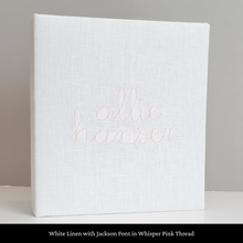Load image into Gallery viewer, White Linen - Baby Memory Book