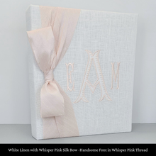 Load image into Gallery viewer, White Linen - Baby Memory Book