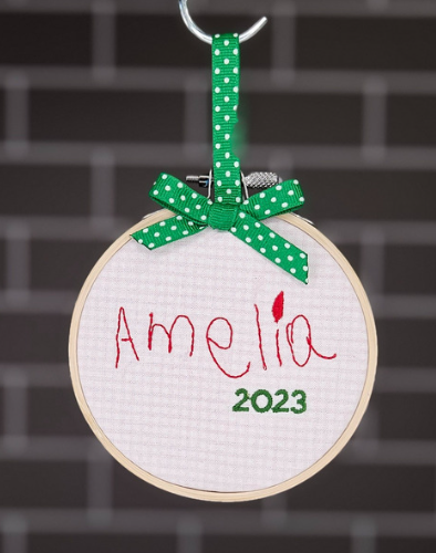 Handwritten Embroidery Christmas Ornaments