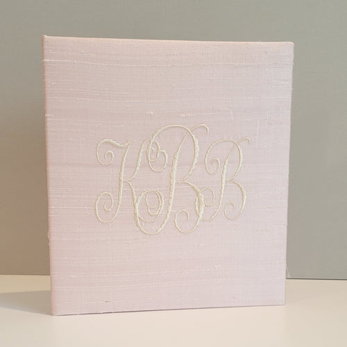 Baby Memory Book - Pink Silk (w/o Bow)