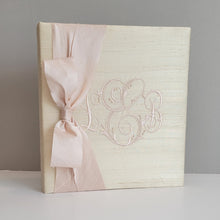 Load image into Gallery viewer, Baby Memory Book - Cream Silk (w/ SILK Bow)