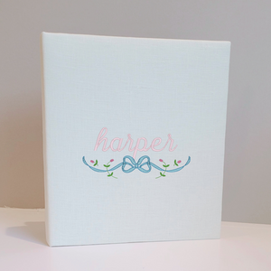 Baby Memory Book - Ivory Linen (w/ Accent)