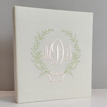 Load image into Gallery viewer, Baby Memory Book - Ivory Linen (w/ Accent)