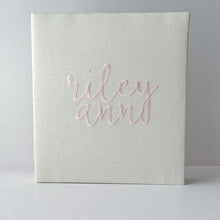 Load image into Gallery viewer, Baby Memory Book - Ivory Linen (w/o Bow)